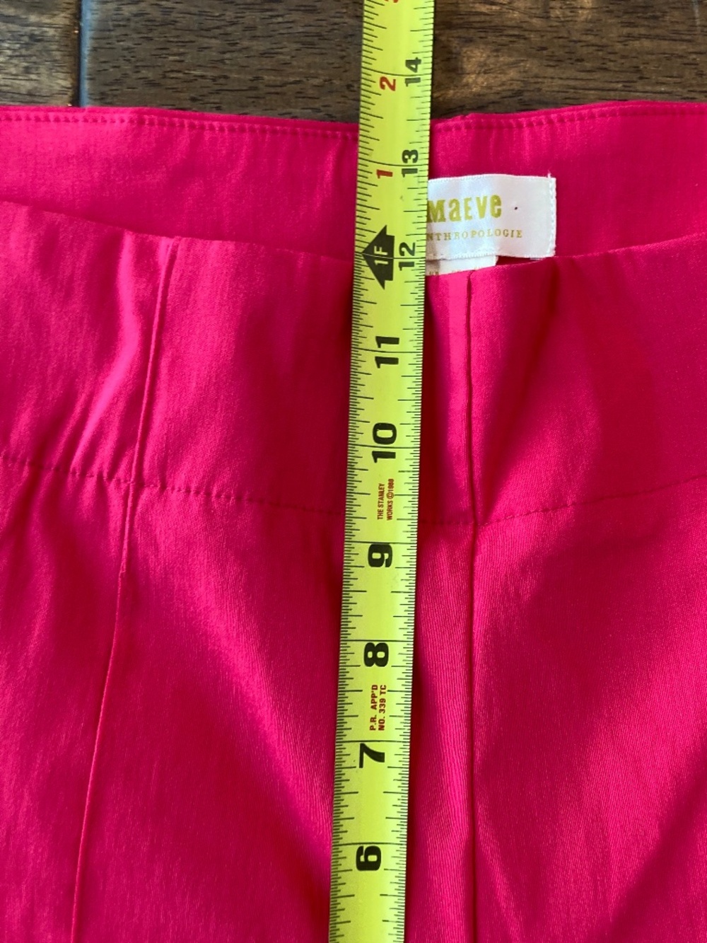 Anthropologie Maeve Wide Leg Pants Womens 14 Stretch Side Zip Hot Pink - Picture 8 of 9